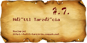 Hüttl Tarzícia névjegykártya